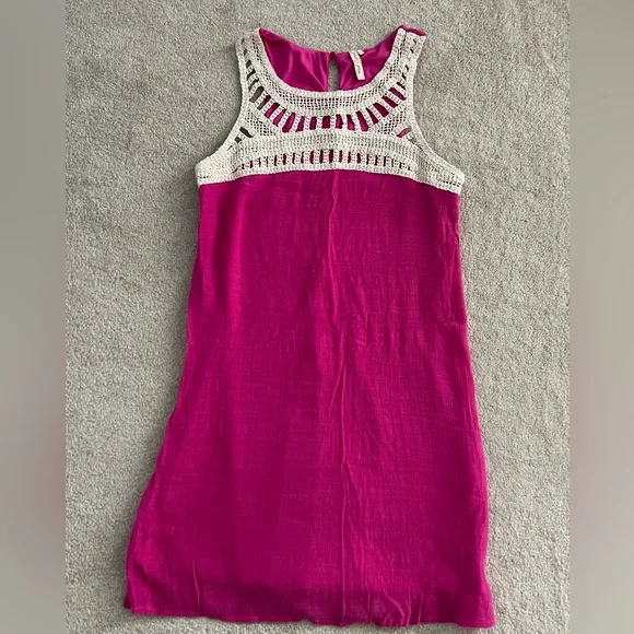 pink dress camel Sleeveless Pink Midi Wedding Guest Dress with Roses Soft Blush / Small